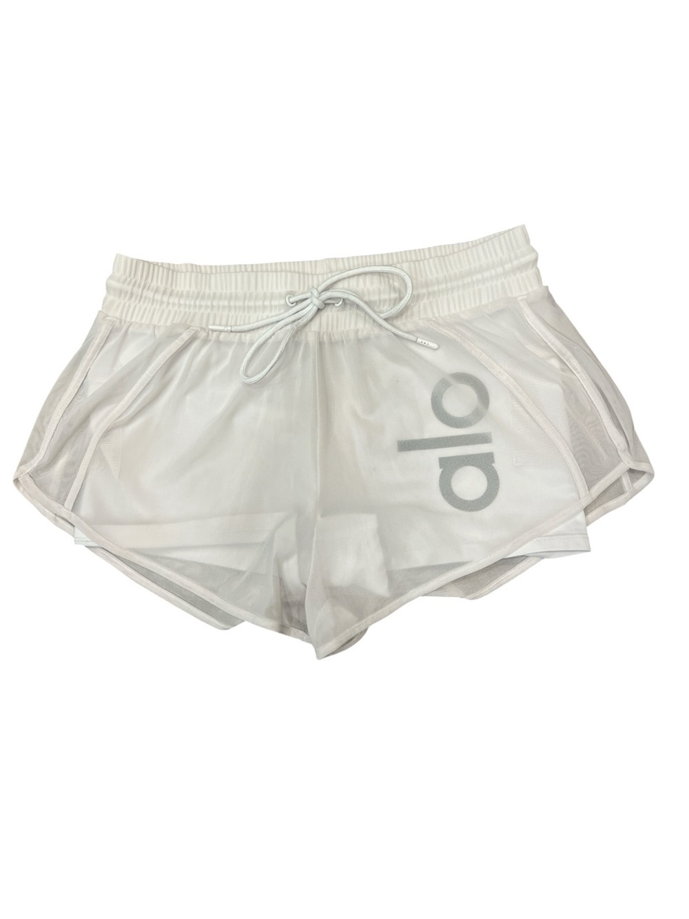 ALO Yoga Running White Shorts SZ S - Picture 10 of 10